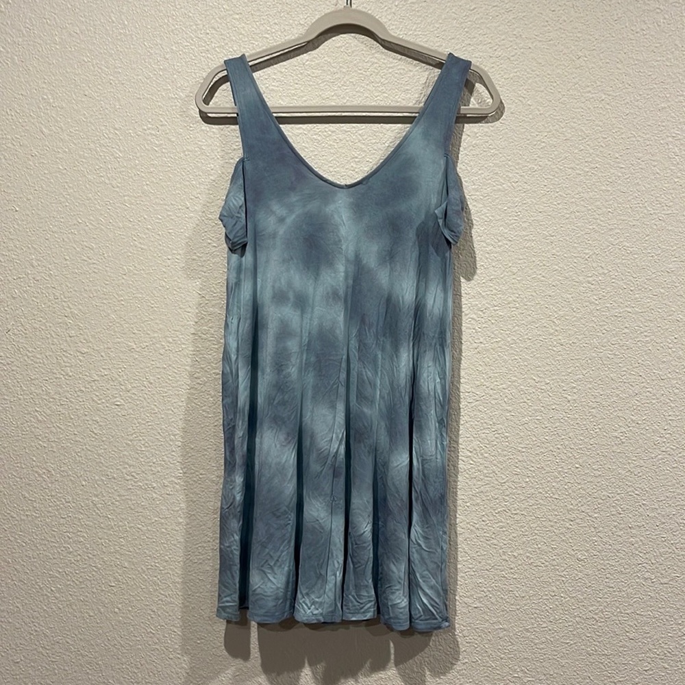 Blue tie dye T-shirt dress